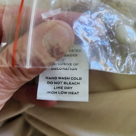 New Lulus Dress XL Swiss Dot Peasant Long Slv Cream Womens Casual Party … - Picture 14 of 15